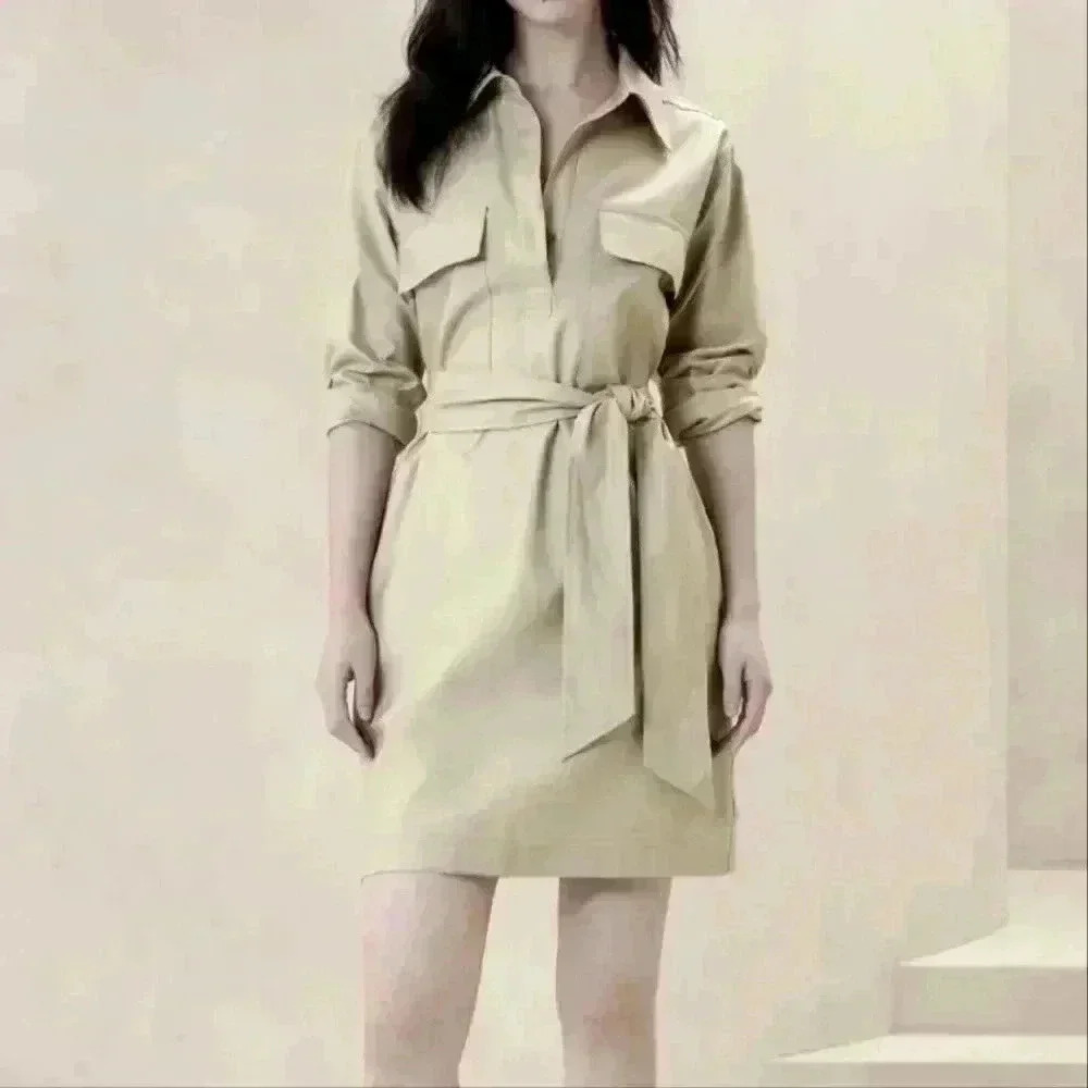 BANANA REPUBLIC TWILL UTILITY MINI SHIRTDRESS